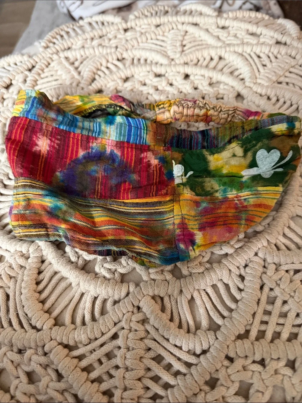 Boho Women Multicolor Tie-Dye Patchwork Headband